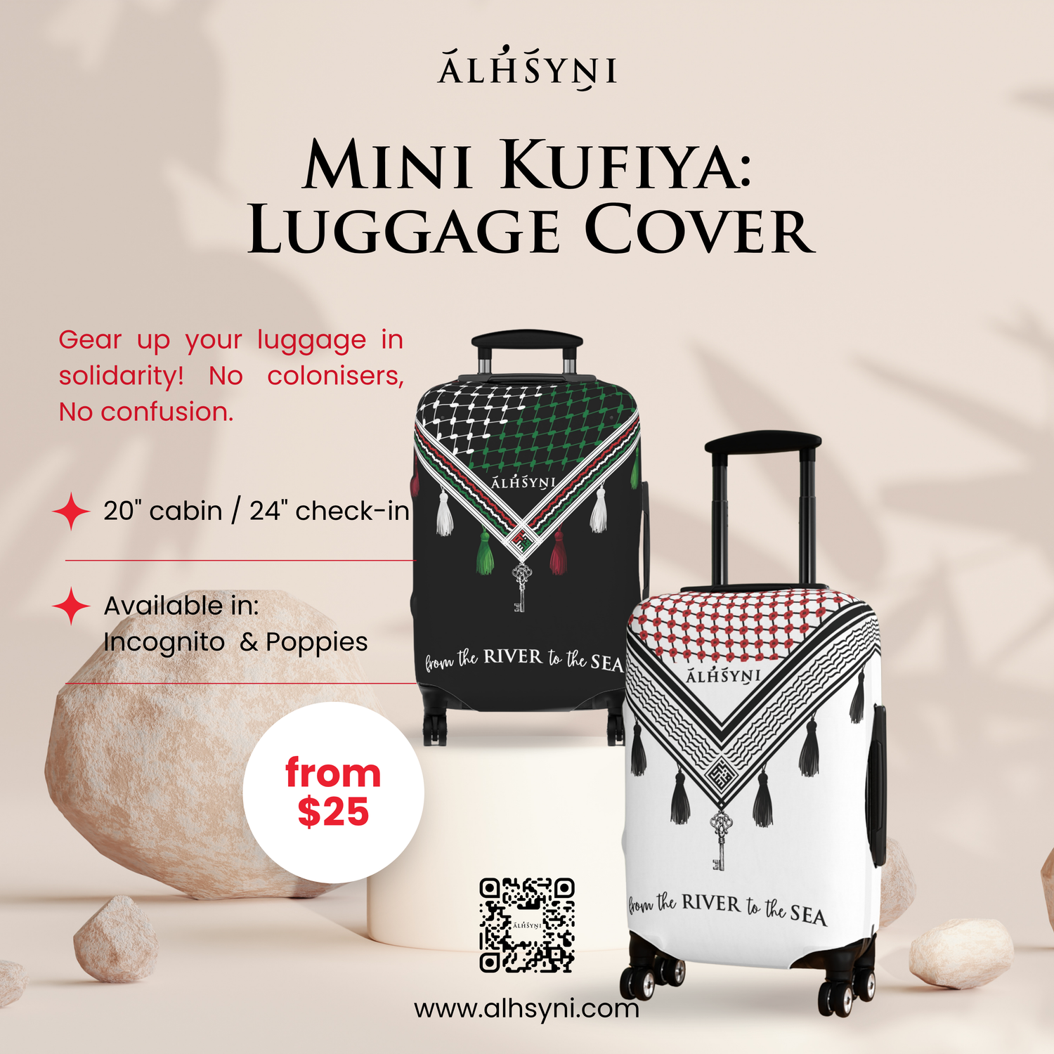 Mini Kufiya Luggage Cover